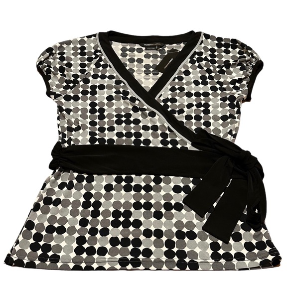 BCBGMaxAzria NWT Women’s Polka Dot Top SZ L - Picture 10 of 10